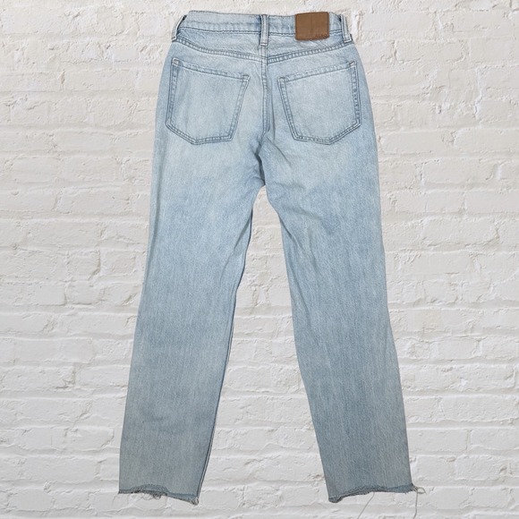 Aeropostale Mom Jeans Distressed Size 0 Blue Ankle Slouchy Grunge 90s 24x27 - Picture 7 of 11